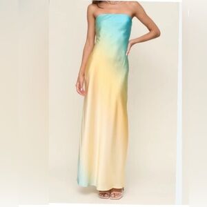 Mixology
Chic Gradient Maxi Dress in Blue and Yellow
99